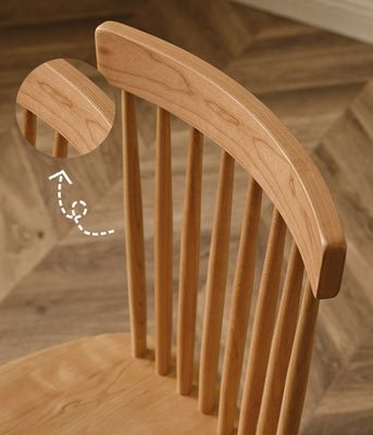 Cadeira de jantar de madeira maciça moderna para restaurante Windsor Design e durabilidade