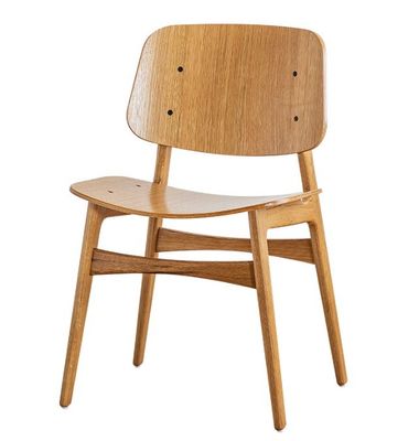 Cadeira de jantar de madeira sólida nórdica de luxo com quadro de carvalho branco