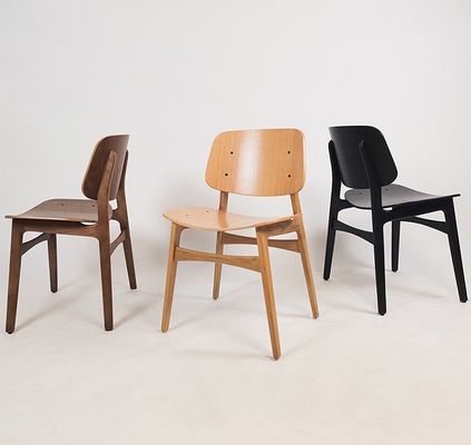 Cadeira de jantar de madeira sólida nórdica de luxo com quadro de carvalho branco