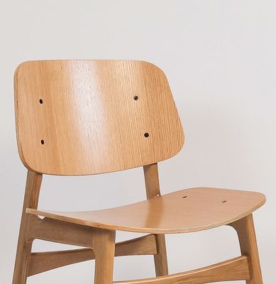 Cadeira de jantar de madeira sólida nórdica de luxo com quadro de carvalho branco