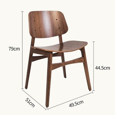 Cadeira de jantar de madeira sólida nórdica de luxo com quadro de carvalho branco