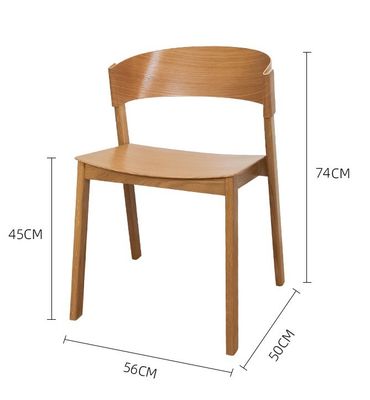 Desenhos personalizados Cadeira de jantar em madeira empilhável para restaurante de hotel em design moderno