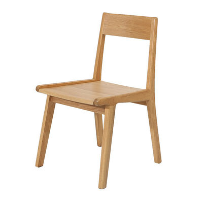 Cadeira de refeição de madeira maciça dobrada para hotel e restaurante estilo nórdico vintage acabamento natural