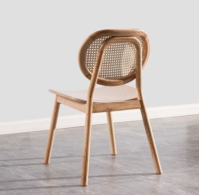 Vintage Luxury Hotel Rattan Mobiliário de Madeira Sólida Cadeira de Jantar para Restaurante em Preto