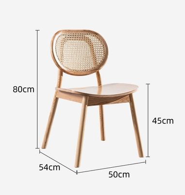 Vintage Luxury Hotel Rattan Mobiliário de Madeira Sólida Cadeira de Jantar para Restaurante em Preto