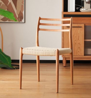 Vintage Luxury Hotel Mobiliário para casa Cordão tecido de madeira maciça Cadeira de jantar para restaurante em desenhos personalizados