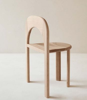 Cadeira de jantar em madeira natural maciça acoplada Serviço OEM aceito