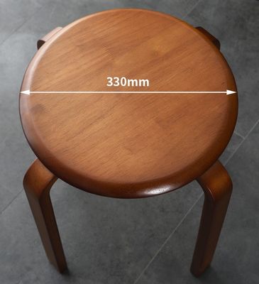 Serviço OEM aceito Moda simples banquinha Household Moderno pequeno redondo Solid Wood cadeiras empilháveis Banquinha de madeira banquinha de madeira curva