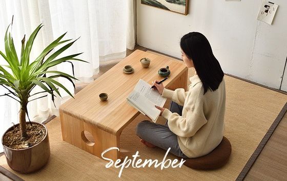 Tabela de café de design moderno para a sala de estar da villa Mobiliário de madeira maciça