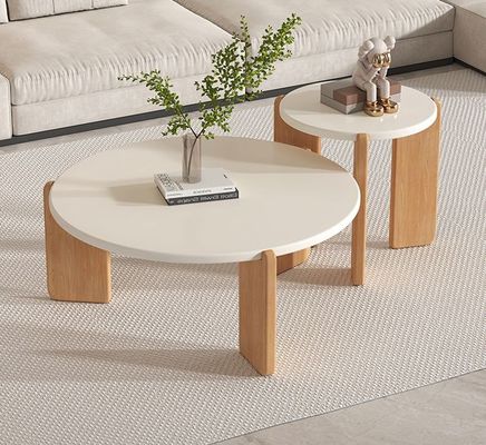 Serviço OEM aceito Personalizar Moderno de madeira maciça mesa redonda conjuntos de fim mesa de café mesa de estar móveis de madeira mesa lateral