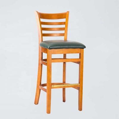 Barstool de madeira para restaurante cozinha cadeira de sala de jantar na natureza cores populares móveis de bar