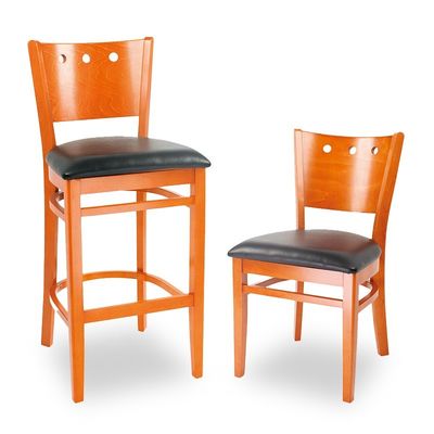 Barstool de madeira para restaurante cozinha cadeira de sala de jantar na natureza cores populares móveis de bar