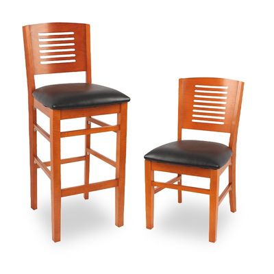 Barstool de madeira para restaurante cozinha cadeira de sala de jantar na natureza cores populares móveis de bar
