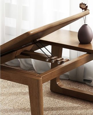Personalizar mesa de madeira para aprendizagem e móveis de sala de estar sem dobrado em cor natural