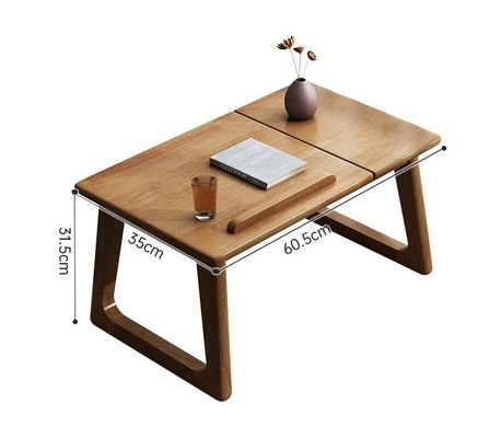 Personalizar mesa de madeira para aprendizagem e móveis de sala de estar sem dobrado em cor natural