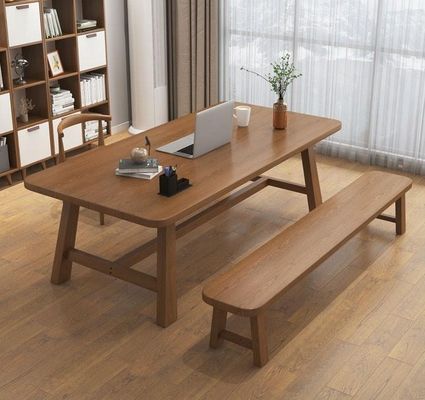 Quadro de madeira maciça Modern Nordic Rectangular mesa de jantar para restaurante hotel