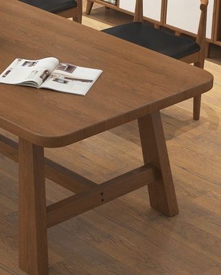 Quadro de madeira maciça Modern Nordic Rectangular mesa de jantar para restaurante hotel