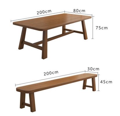 Quadro de madeira maciça Modern Nordic Rectangular mesa de jantar para restaurante hotel