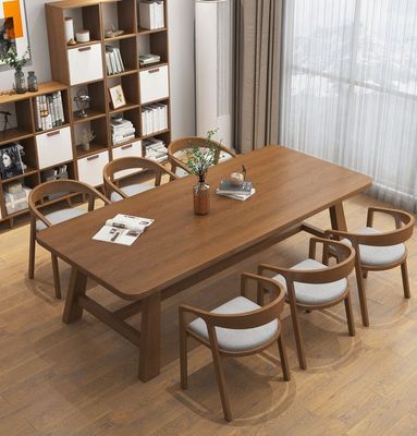 Quadro de madeira maciça Modern Nordic Rectangular mesa de jantar para restaurante hotel