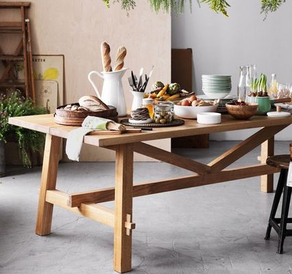 Tabela de jantar retangular de estilo nórdico para hotéis e restaurantes