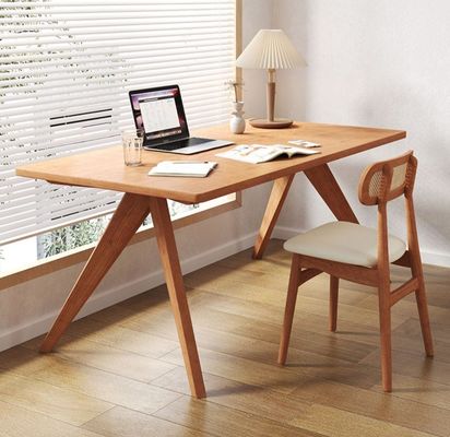 Móveis domésticos directos nórdicos Mesa de jantar rectangular de madeira maciça para espaço de jantar funcional