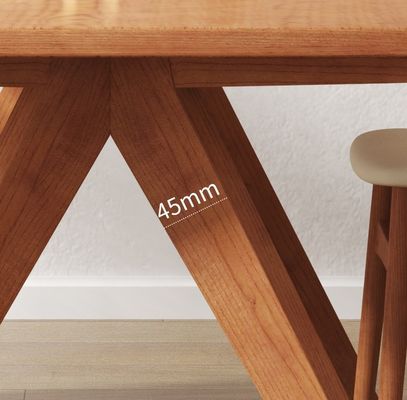 Móveis domésticos directos nórdicos Mesa de jantar rectangular de madeira maciça para espaço de jantar funcional