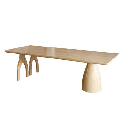 Tabela de madeira maciça natural de design moderno e retangular personalizada para móveis de eventos