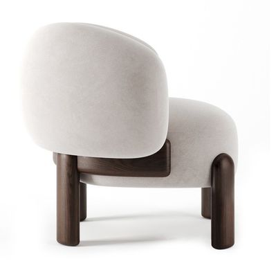 Serviço OEM Aceito Cadeira de lazer Nordic Lounge Sofá de madeira Cadeira com almofada