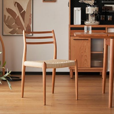 Modern Design Solid Wood cadeira de jantar com cordão de papel tecido e nitrolacquer acabamento dentro do seu orçamento