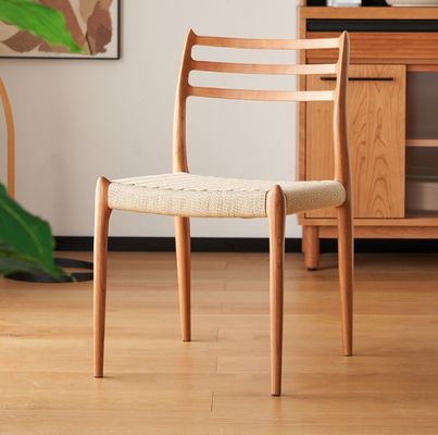 Modern Design Solid Wood cadeira de jantar com cordão de papel tecido e nitrolacquer acabamento dentro do seu orçamento