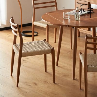 Modern Design Solid Wood cadeira de jantar com cordão de papel tecido e nitrolacquer acabamento dentro do seu orçamento