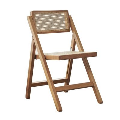 Mobiliário de sala de jantar Luxo Nórdico Cadeira de Rattan Vintage Balcão Lazer Cadeira dobrável de madeira com caixa de correio Y