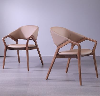 2023 Design Moderno Madeira Sólida PU Couro Sala de Jantar Cadeira de Restaurante para Mobiliário de Casa Geral NÃO Dobrado