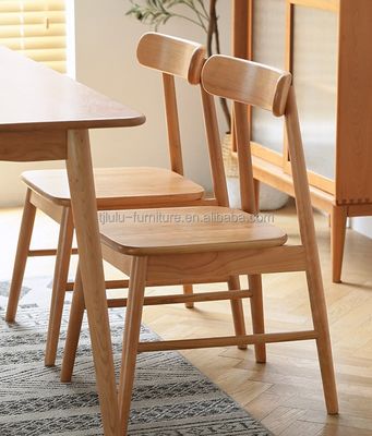 Cadeira de jantar de madeira maciça com estilo de design moderno para móveis de sala de jantar em Café Restaurante e design simples nórdico