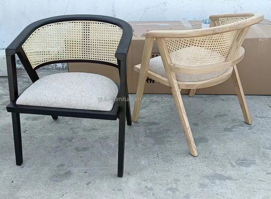 Hotel Nordic Madeira Sólida Wicker Rattan Cadeira de Sustentável Sala de jantar Sala de estar Poltrona de Rattan
