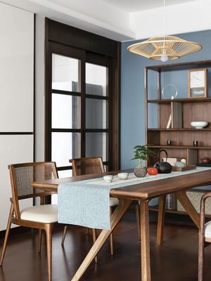 Quadro de madeira de ashwood Design nórdico Moderno Madeira Sólida PU Couro Rattan Sala de Jantar Cadeira de restaurante 2023 para cafés e restaurantes