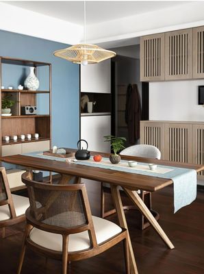 Quadro de madeira de ashwood Design nórdico Moderno Madeira Sólida PU Couro Rattan Sala de Jantar Cadeira de restaurante 2023 para cafés e restaurantes