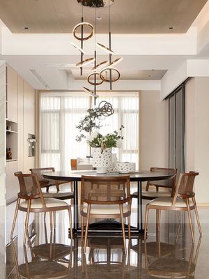 Quadro de madeira de ashwood Design nórdico Moderno Madeira Sólida PU Couro Rattan Sala de Jantar Cadeira de restaurante 2023 para cafés e restaurantes