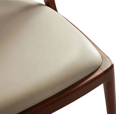 Quadro de madeira de ashwood Design nórdico Moderno Madeira Sólida PU Couro Rattan Sala de Jantar Cadeira de restaurante 2023 para cafés e restaurantes