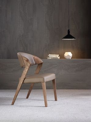 Mobiliário da sala de jantar italiano luxo design moderno cadeira de café de madeira cadeiras empilhadas para refeições sofisticadas