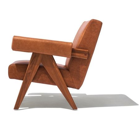 Lounge de lazer Sofá de madeira maciça cadeira com customize PU couro e moldura de madeira de cinza