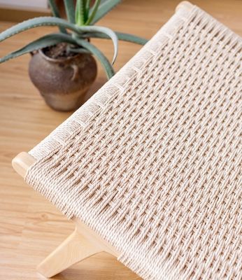 Solid Wood Woven Cord Single Sofa Chair Mistura de estilo e função para móveis de sala de estar