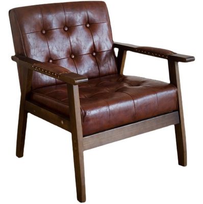 Moderno Madeira PU Leather Café Sofa Cadeira estilo de design italiano de luxo para sala de jantar restaurante