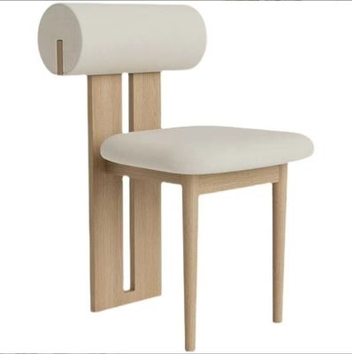 Design de móveis de vida moderna Tecido Sala de jantar Cadeira de restaurante com estilo de madeira maciça
