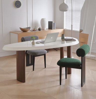 Design de móveis de vida moderna Tecido Sala de jantar Cadeira de restaurante com estilo de madeira maciça