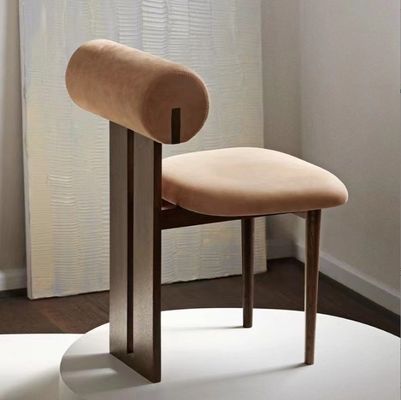 Design de móveis de vida moderna Tecido Sala de jantar Cadeira de restaurante com estilo de madeira maciça