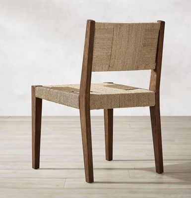 Finitura Natural Nitrolacquer Madeira Sólida Tecido Cordão de Carvalho Cadeira de Jantar para Restaurante de Design Japonês Moderno ou Encosto de Braço
