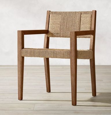 Finitura Natural Nitrolacquer Madeira Sólida Tecido Cordão de Carvalho Cadeira de Jantar para Restaurante de Design Japonês Moderno ou Encosto de Braço