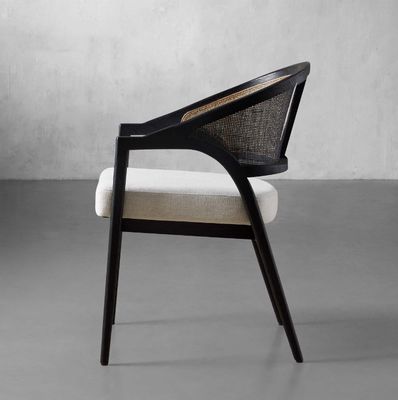 Modelo Nórdico Simples Moderno Tecido de Madeira Sólida de Rattan Cadeira de Sala de Jantar para Restaurante Morden