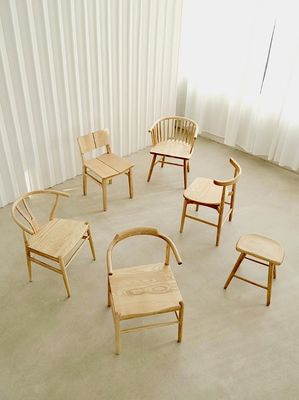 Cadeira de Carvalho Mobiliário de sala de estar W55*D43*H76CM Cadeira de jantar moderna de madeira maciça